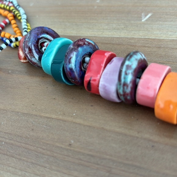 Zara multicolor chunky beaded necklace - Picture 8 of 10
